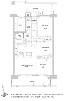サンパーク新宮EXIA　West-I/West-II/East 間取り Bタイプ（West-I）