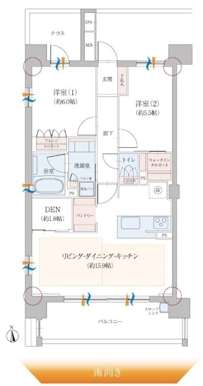 ファミリアーレ八田 間取り A1 TYPE