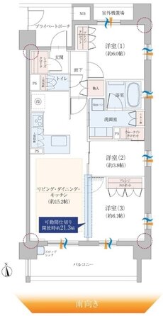ファミリアーレ八田 間取り D-α TYPE