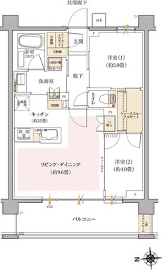 リビオ光が丘ガーデンズ 間取り Tタイプ