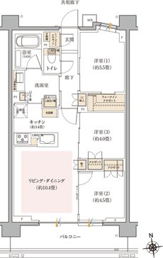 リビオ光が丘ガーデンズ 間取り Bタイプ