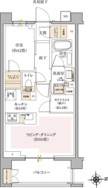 リビオ光が丘ガーデンズ 間取り Gタイプ