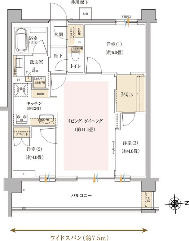 リビオ光が丘ガーデンズ 間取り Jタイプ