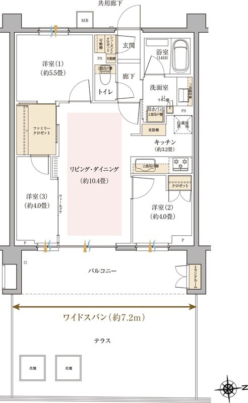 リビオ光が丘ガーデンズ 間取り Ktタイプ