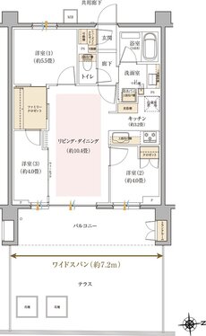 リビオ光が丘ガーデンズ 間取り Ktタイプ