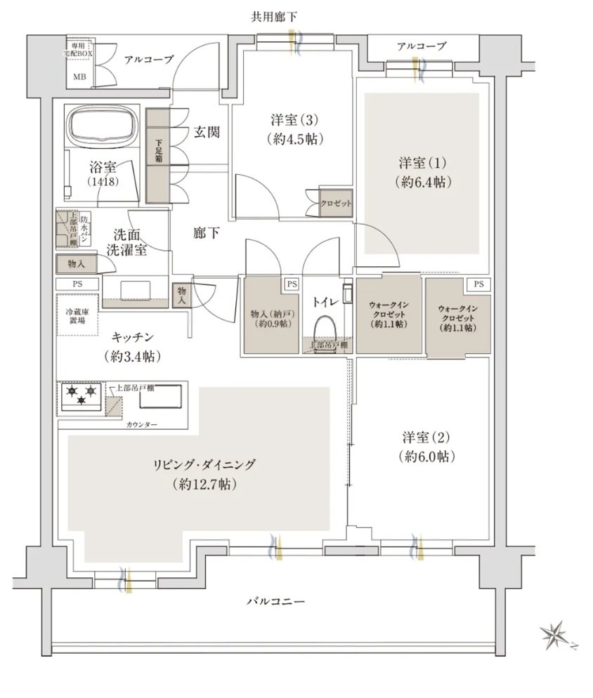 ジオ深沢七丁目 間取り F2 type