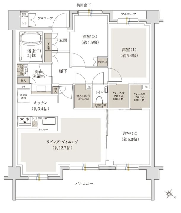 ジオ深沢七丁目 間取り F2 type