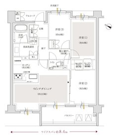 ジオ深沢七丁目 間取り B1 type
