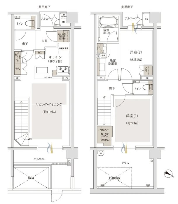 ジオ深沢七丁目 間取り M2 type