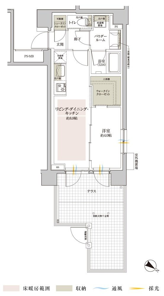 ヴァースクレイシアIDZ千葉 間取り Eタイプ