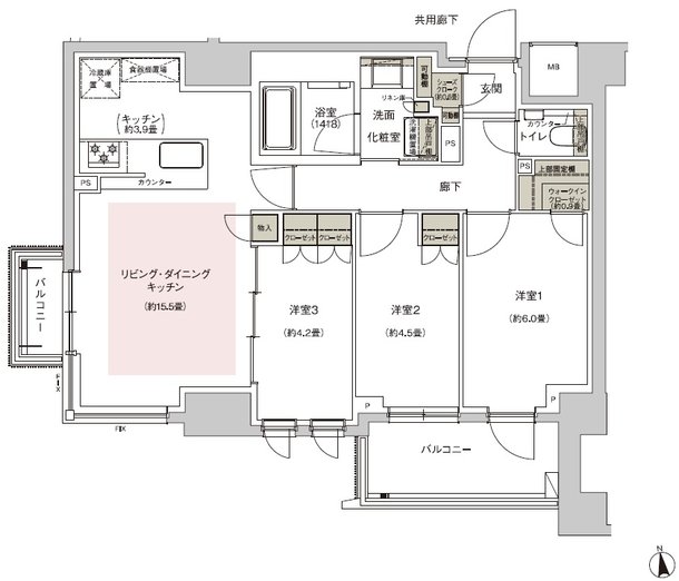 ウィルローズ谷中銀座 間取り D type