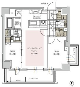 ウィルローズ谷中銀座 間取り E type(2~5階)