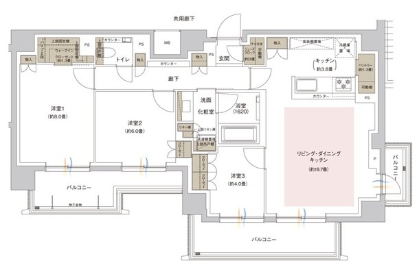 ウィルローズ谷中銀座 間取り J type