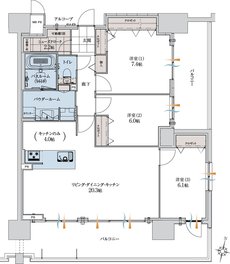 アルファ藤枝駅前ザ・タワー 間取り G TYPE