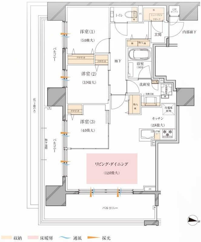 ブランズ札幌大通東 間取り A TYPE