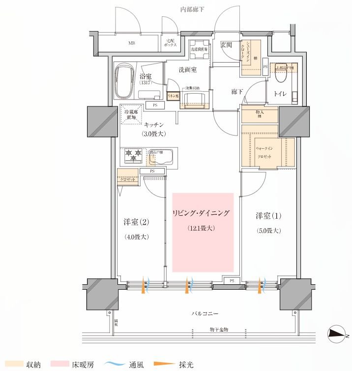 ブランズ札幌大通東 間取り D TYPE