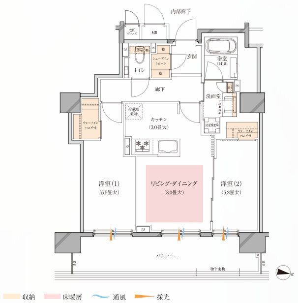 ブランズ札幌大通東 間取り H TYPE