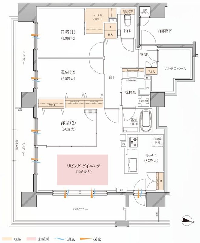 ブランズ札幌大通東 間取り G TYPE