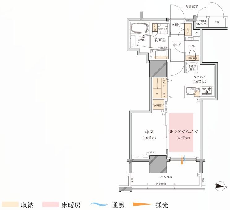 ブランズ札幌大通東 間取り B TYPE