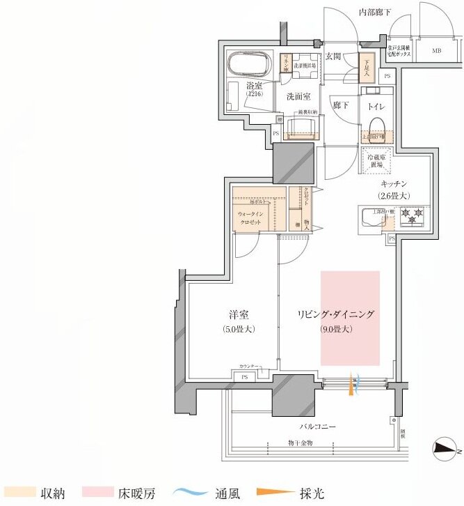 ブランズ札幌大通東 間取り F TYPE