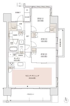 パークホームズ白島 間取り Eタイプ
