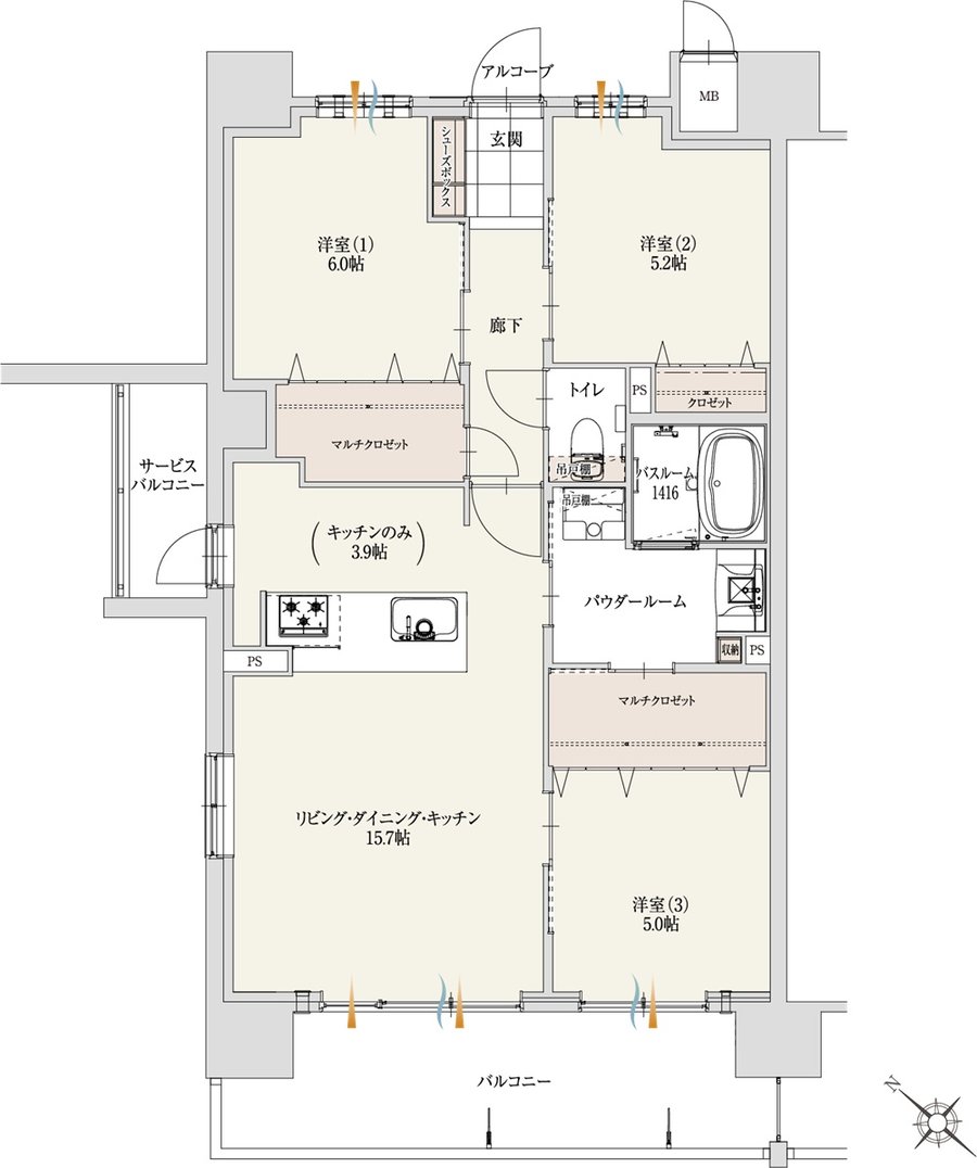 アルファステイツ新発田駅 間取り A TYPE