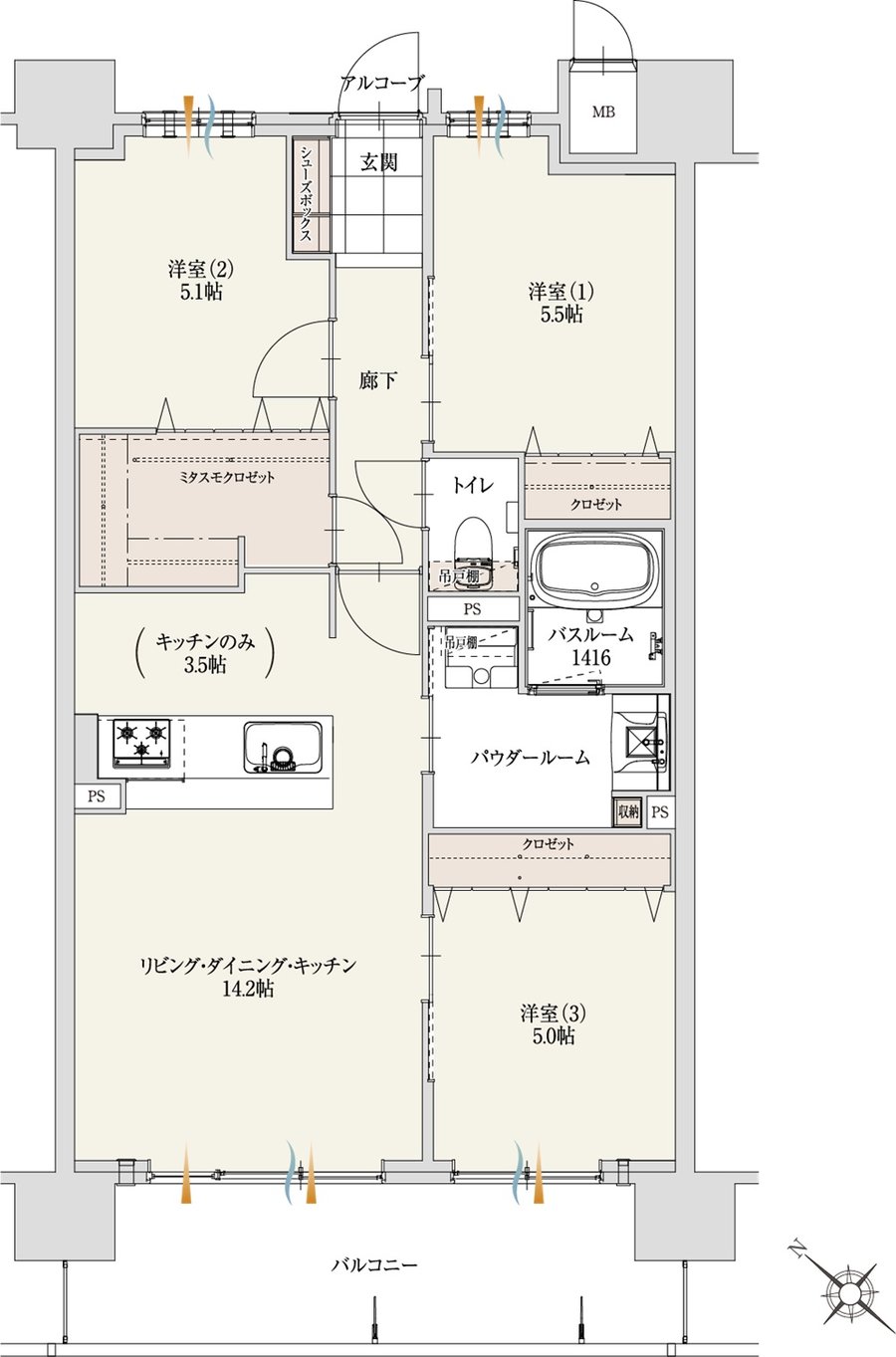アルファステイツ新発田駅 間取り C TYPE