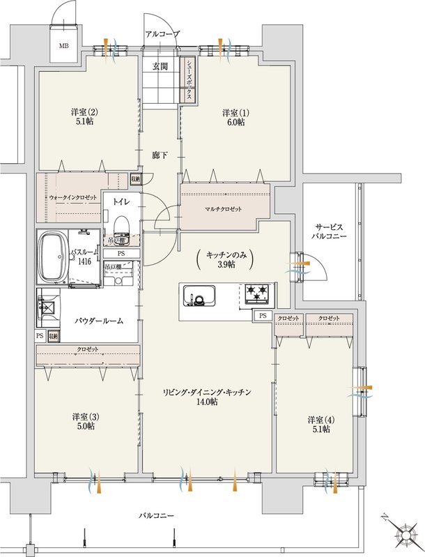 アルファステイツ新発田駅 間取り E TYPE