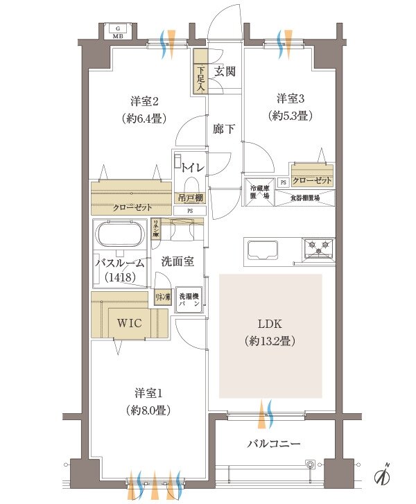 イノバス西新 間取り Dタイプ
