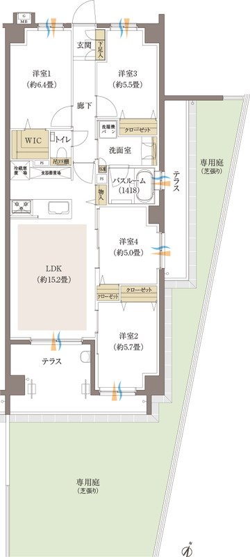 イノバス西新 間取り I1タイプ