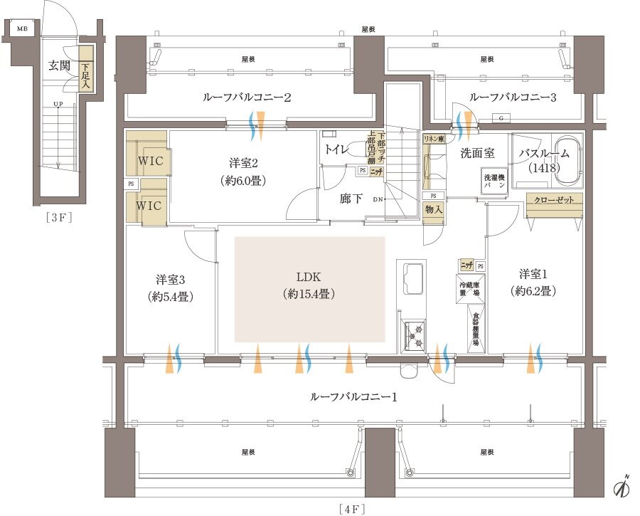イノバス西新 間取り Pタイプ