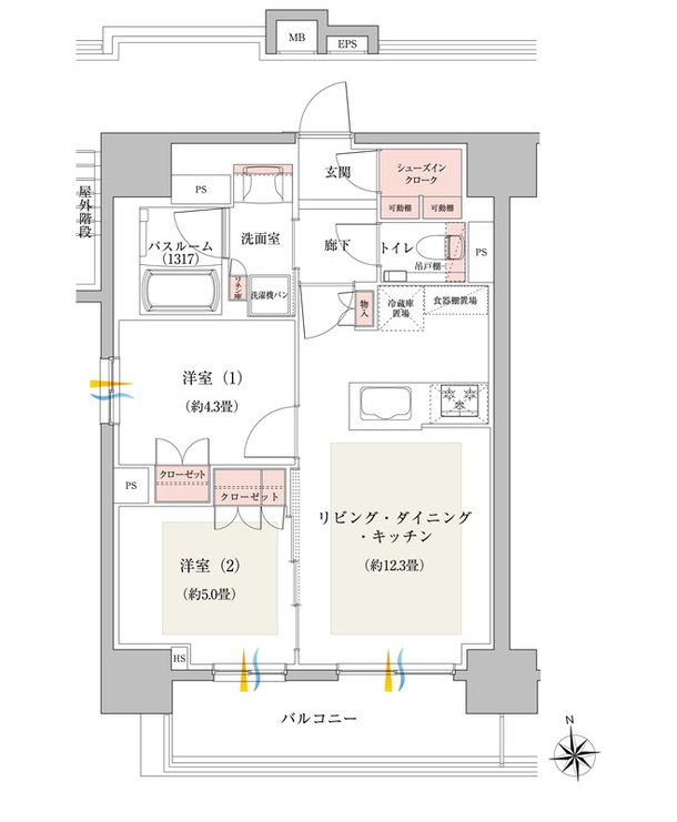 イノバス名駅クロス 間取り Aタイプ
