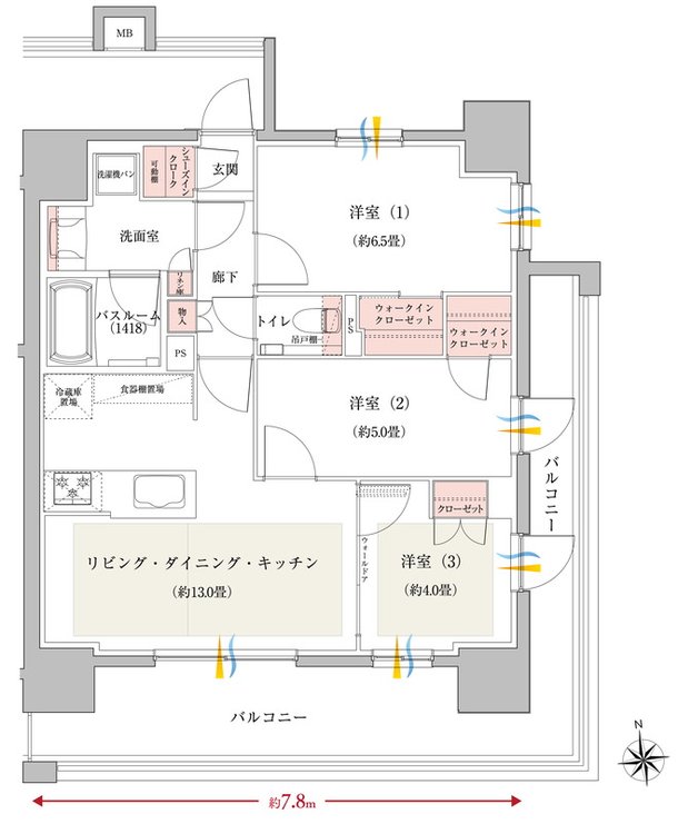 イノバス名駅クロス 間取り Dタイプ