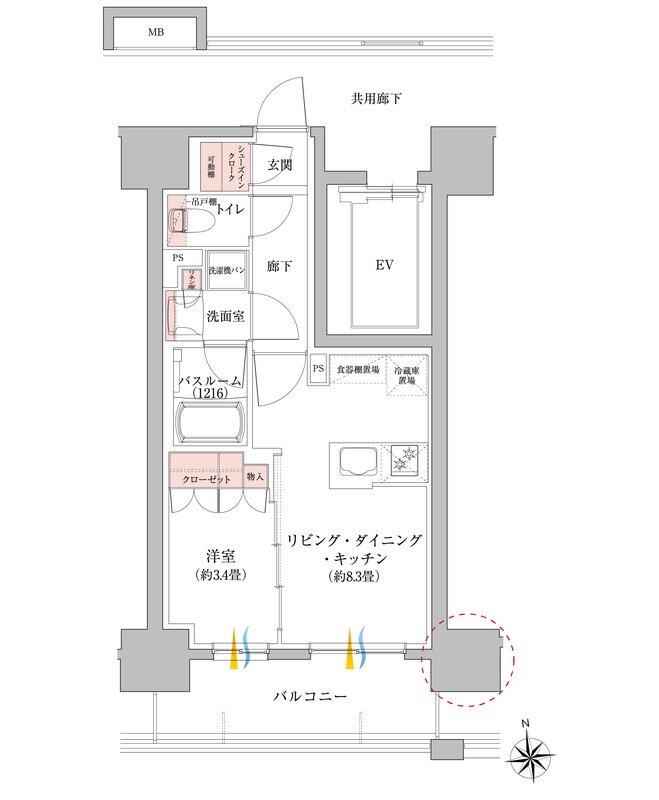イノバス名駅クロス 間取り Cタイプ