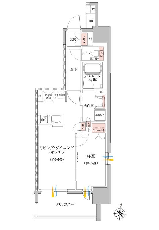 イノバス新瑞橋プロジェクト 間取り Dタイプ(新瑞橋フロント)