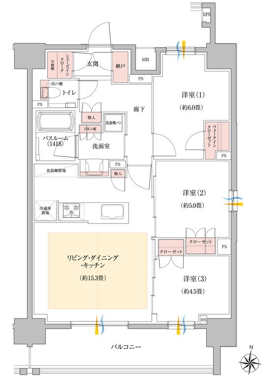 イノバス新瑞橋プロジェクト 間取り Fタイプ(新瑞橋フロント)