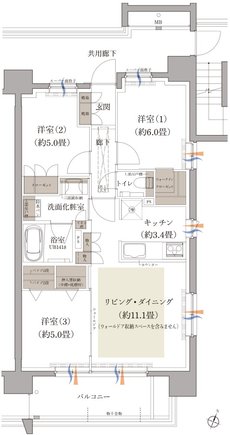 プラウド五橋 間取り E type