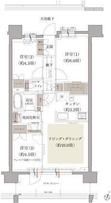 プラウド五橋 間取り B type