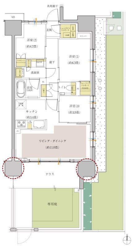 リビオ川崎大師ステーションサイト 間取り Jgタイプ