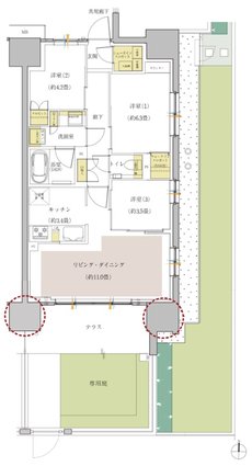 リビオ川崎大師ステーションサイト 間取り Jgタイプ