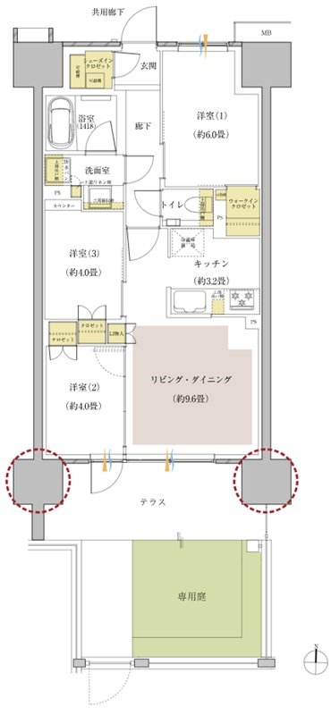 リビオ川崎大師ステーションサイト 間取り Igタイプ