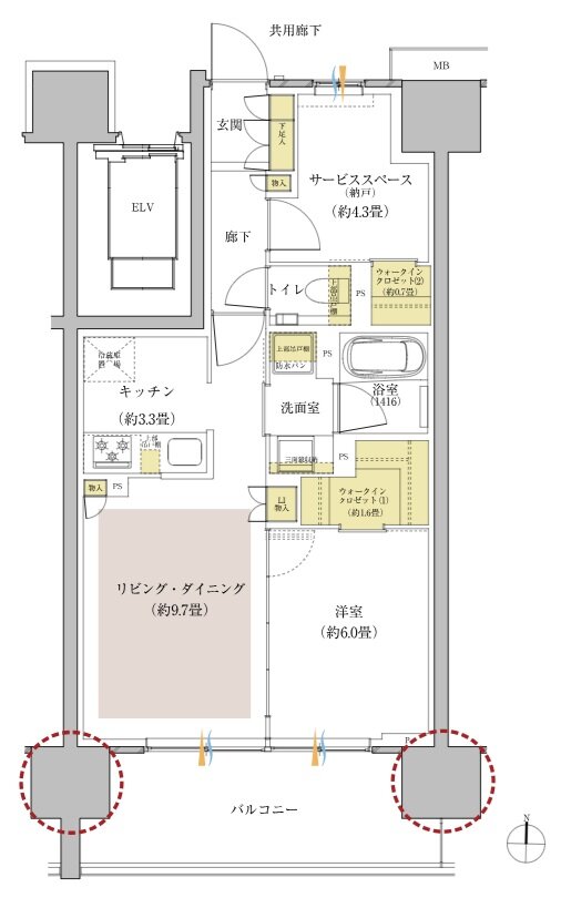 リビオ川崎大師ステーションサイト 間取り Gタイプ　メニュープラン