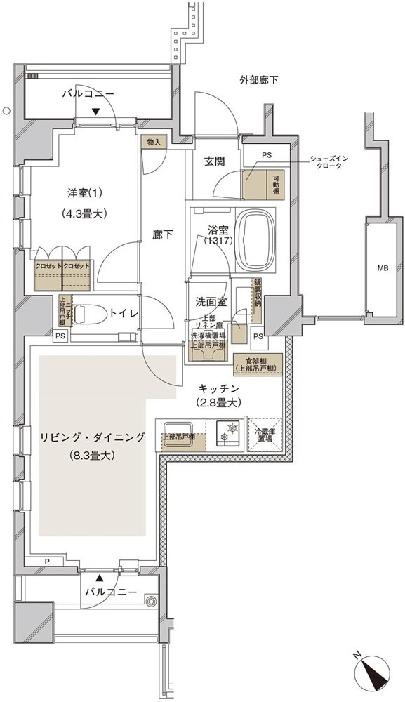 ブランズ武蔵小山 間取り E type