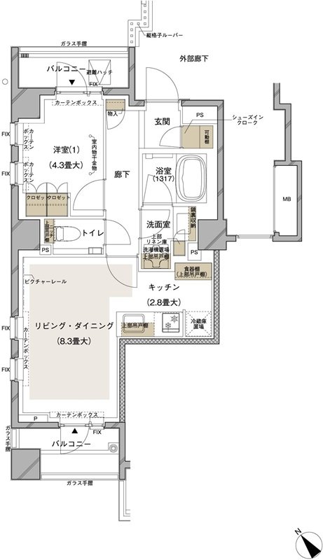 ブランズ武蔵小山 間取り E type
