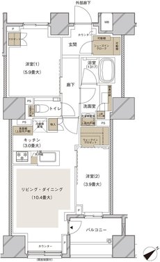 ブランズ武蔵小山 間取り B2 type