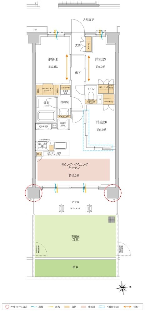 サンクレイドル南鳩ヶ谷ステーションウィズ 間取り Gg type