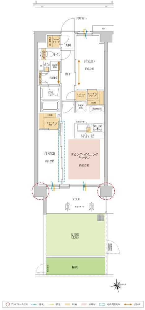 サンクレイドル南鳩ヶ谷ステーションウィズ 間取り Fg type