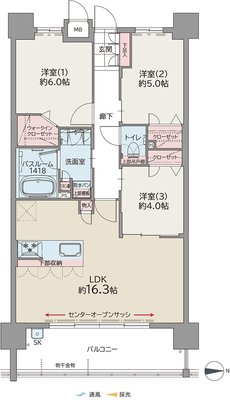 ファーネスト大橋東レジデンス 間取り D TYPE