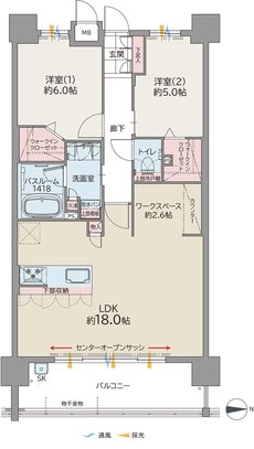 ファーネスト大橋東レジデンス 間取り D TYPE メニュープラン2