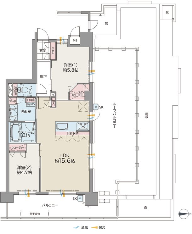 ファーネスト大橋東レジデンス 間取り F1 TYPE メニュープラン2